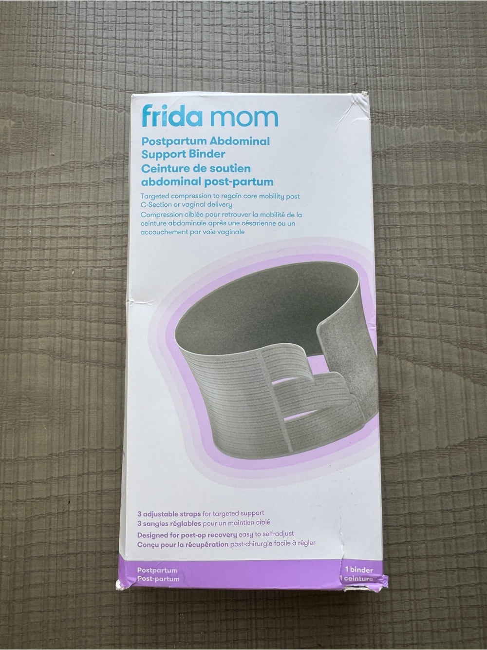 Frida Mom Postpartum Abdominal Support Binder - gray